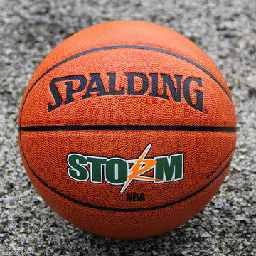 正品 SPALDING斯伯丁篮球 PU皮NBA街头风暴室内外篮球74-413 414