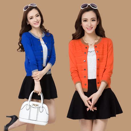 促销特价 2014新款春装薄<em>款毛衣开衫</em>镂空女针