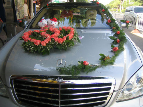 婚礼鲜花布置,《花缘》厦门花店接新娘车婚庆