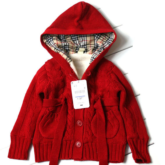 <em>儿童毛衣</em>,专柜正品 聪明谷 0931翻领开胸毛线衣