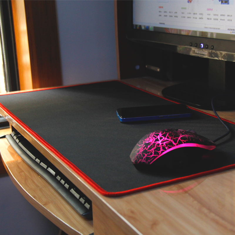 博可斯 游戏鼠标垫 超大鼠标垫 加厚 超大 办公桌垫 键盘垫 包边