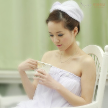 夏季[3653days热卖] 可爱女纯棉睡衣浴裙浴袍睡裙家居服送浴帽C09
