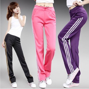 2014夏款薄款女士休闲裤大码运动裤女春秋宽松直筒修身显瘦长裤子-中华返利网