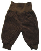 乐天BABY*外贸L 0-3个月棕色灯芯绒全棉双层高腰长裤护肚裤护脐裤