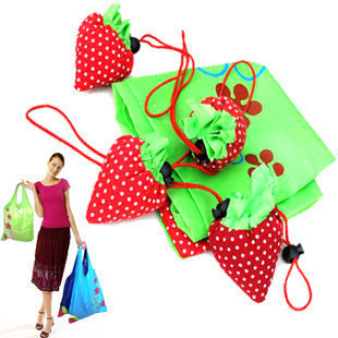 Large shopping bag shopping bags Strawberry Strawberry folding bags handbag bag 35g