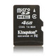 金士顿 4G TF卡 microSD卡 class4 手机内存卡存储卡 送卡套 包邮