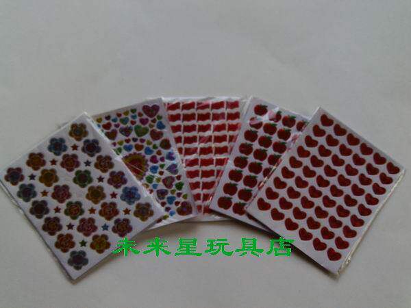 【新开特价】粘纸（红旗、小星星、草莓、水果、五角星）
