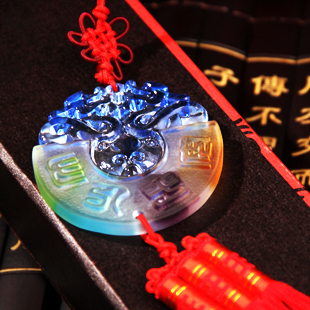 Imperial treasure of ancient coloured car pendant car decorate decoration by  round green Sanskrit