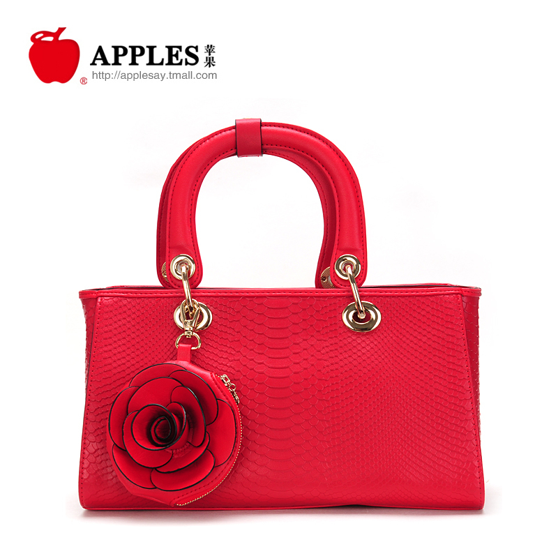 apples苹果女包 正品手提包 红色包新娘包时尚漆皮潮女包包 配花 apples苹果女包 正品手提包 红色包新娘包时尚漆皮潮女包包 配花