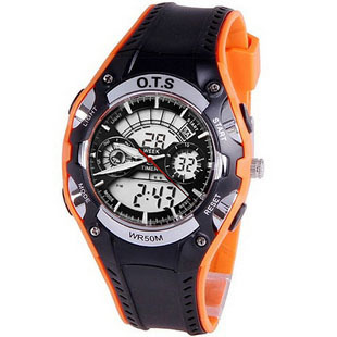  ots学生手表男孩儿童电子表运动腕表多功能表led时尚男童防水韩版