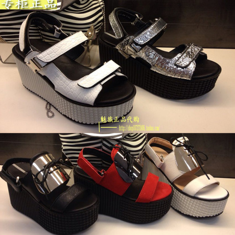 <em>妙丽女鞋</em>2014<em>正品代购</em> 高坡跟厚底松糕底魔术
