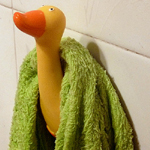 创意家居用品 黄小鸭个性立体吸盘多用挂钩 浴室帮手 多色