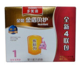 多美滋1段400克优抗力金装金盾贝护4联包奶粉