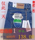2012美国苹果/薄款/牛仔裤/萍果男正品/中腰/水洗/全棉/直筒/宽