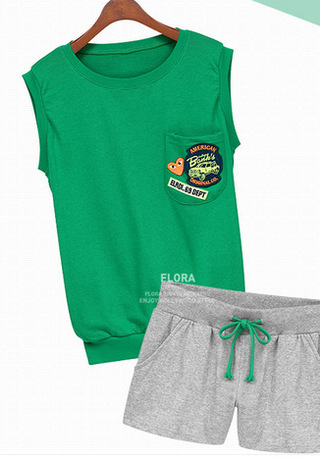 2014欧美大牌休闲套装女夏装时尚运动服套装