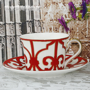 英式高档情侣对杯 骨瓷咖啡杯套装 欧式创意红色茶杯陶瓷杯子家用