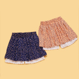 Y1-3韩版夏装2012新款女装松紧腰波点防蕾丝百褶裙半身短裙子