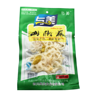  正宗四川特产 新休闲一族 素食小吃 与美 山椒藕80g/袋