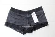 5件黑色性感，透气蕾丝半透明性感女内裤中低腰，平角内裤