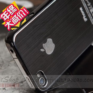 满60包邮 韩国 金属拉丝 苹果4代手机套 iPhone 4S 4 外壳保护壳