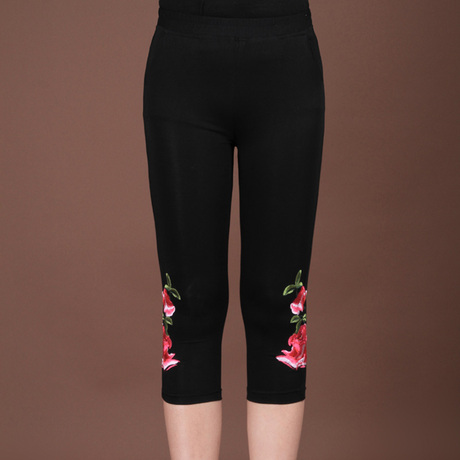 2014<em>夏季</em>新款中年妇女中裤女士<em>马裤</em>中年<em>女装</em>