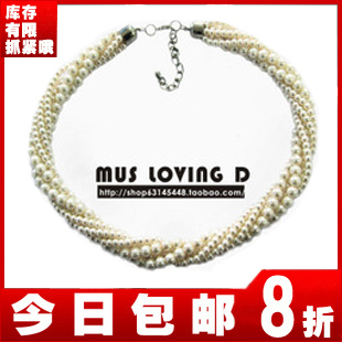  包邮★韩版韩国新品珍珠项链锁骨链新娘婚礼配饰品气质短款毛衣链