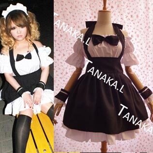 实物图及膝女仆装 COSPLAY公主裙、女仆扮演 可订短装版本