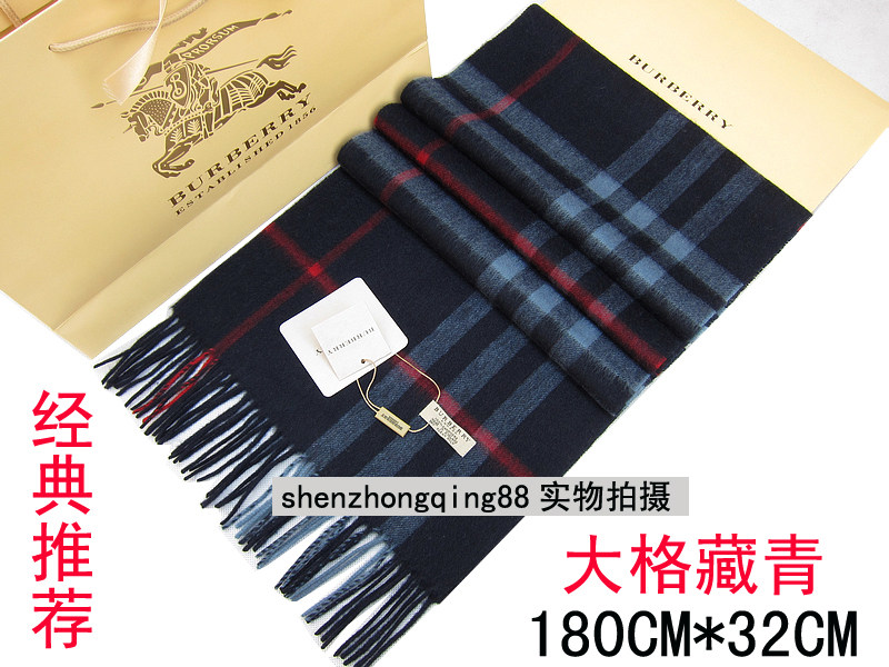 苏格兰原产经典格子巴宝莉burberry100%羊绒围巾男女士围巾包快递