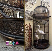 【田园小栈】欧式 铁艺鸟笼 鹦鹉鸟笼 八哥 落地鸟笼 装饰鸟笼