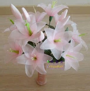 丝网花 丝袜花 香水百合花 材料包 电子教程 网络传输-淘宝网
