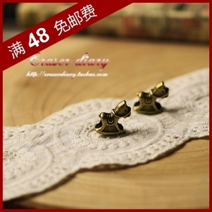  DIY饰品材料配件 14mm 古铜色 潘拉 可爱摇摆木马 挂饰125#-A