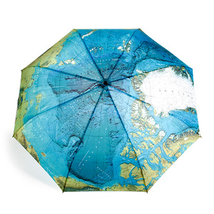 地图太阳伞超强防紫外线遮阳伞创意晴雨伞折叠