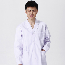 诺尔森医生服MDL-08 白色/兰色长袖冬装实验服医生服工作服白大褂