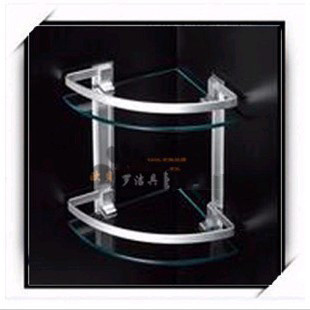 Space Aluminium triangle Glass Shelf Suspender Shower Room Double frame Restroom Corner Shelving Storage rackin the Decoration main material , Toiletries , Bathroom Hardware/Pendant , Bathroom Jiaojia category - from Buy2taobao.com to provide professional Taobao agent buy service