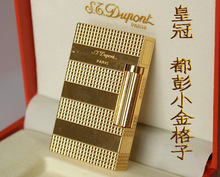 De lujo corona de cobre más ligero movimiento de Dupont Dupont de oro ligero tamaño geométrico de la caja 2