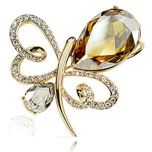  爆款 正品伊泰莲娜水晶胸针胸花 蝴蝶别针 韩国女 高档饰品 包邮