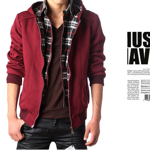  春款外套韩版 男装男士连帽卫衣 男假两件衣服