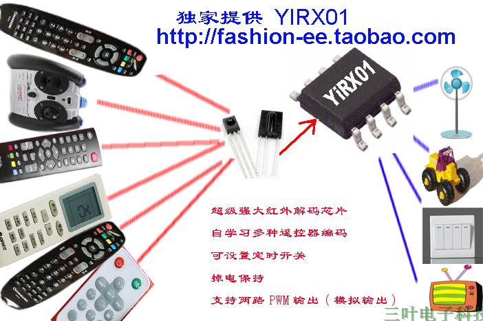 YiRTX01万能红外编码解码芯片 支持空调编码解码 批量价格更低|ruв категории Цифровые аксессуары, рынок электронных компонентов, IC интегральная схема/мотор, IC интегральная схема - от Buy2taobao.com для оказания профессиональной услуги покупки агента Taobao