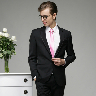  罗蒙正品 男士修身韩版西服套装含羊毛#3S11008