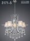 好评如潮欧式水晶吊灯3171-5客厅灯　餐吊灯　卧室　亚克力白灯罩