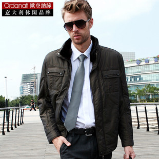  欧登纳缔 秋冬装新款男式棉衣 商务休闲棉衣外套 男装薄立
