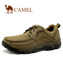 camel 骆驼 男鞋 <span class=H>户外</span>日常 真皮低帮鞋磨砂牛皮休闲 断码清仓