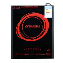 SANSUI/山水电磁炉 CS-2020 黑晶板 触摸式 喜庆红 送双锅 包邮