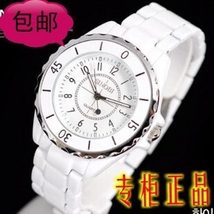  包邮 韩国时尚白色女表 非陶瓷正品新款女士手表 防水手表 时装表