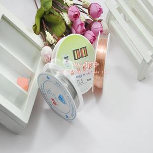  【丝带批发】发夹发饰DIY手工配件辅料0.3MM银色铜线30米