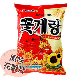  韩国膨化零食 宾格瑞花蟹片原味 Binggrae Kotgerang 90g