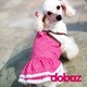 宠物服装可爱纯棉狗狗白色点点公主裙(洋红)