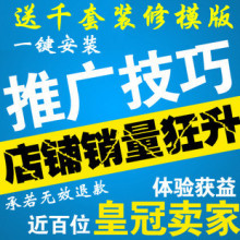 宝贝卖疯推广技巧店铺代装修模版全套旺铺扶植版/标准版免费设计