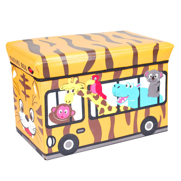 皮革汽车收纳凳折叠...