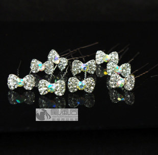  韩式新娘配饰品蝴蝶结头饰结婚发饰发叉发簪头饰头花朵/2.5元一支